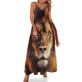 longue décontractée sans manches Rasta et Lion Burning Flame pour femme, idéale pour l'été, la plage et les vacances.