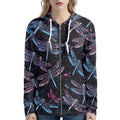 à capuche élégant libellule pour femme, pull zippé, sweat à capuche doux et brossé, idéal pour la randonnée, le vélo et le yoga, automne-hiver
